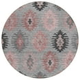 thumbnail image 2 of Addison Rugs Chantille Indoor/Outdoor Transitional Southwest Gray Washable Round Rug, 8' x 8', 2 of 6