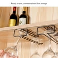 thumbnail image 3 of Inteprter Estante para colgar copas de vino debajo del gabinete, autoadhesivo sin perforaciones, soporte de almacenamiento resistente, colgador Almacenamiento y organización del hogar, 3 of 6