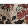 thumbnail image 4 of Ambesonne Rustic Quilted Bedspread Set 3 Pcs, Modern and Simple Bouquet, King Size, Night Blue Ruby and Champagne, 4 of 5