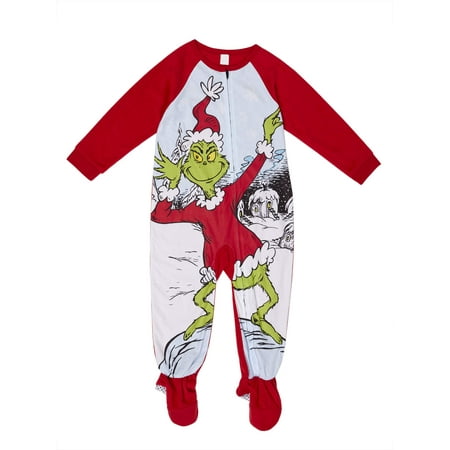 Dr Seuss Baby Clothes - Dr. Seuss The Grinch Microfleece Blanket Sleeper Pajamas (Toddler Girls)