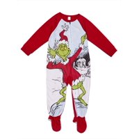 Dr. Seuss The Grinch Microfleece Blanket Sleeper Pajamas (Toddler Girls)