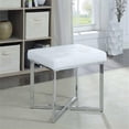 thumbnail image 4 of Carolina Classic Furniture Summer Vanity Bench, White and Chrome, 4 of 5