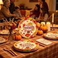 thumbnail image 6 of YingYouFu 16PC Happy Friendgiving Paper Plates,7In Autumn Pumpkin Maple Leaf Theme Dessert Plate for Cake Pizza Disposable Party Decoration Supplies for Friendsgiving Thanksgiving Party Supplies, 6 of 6