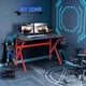thumbnail image 1 of Escritorio de juegos FurnitureR para computadora oficina Rojo Negro GAMER DESK, 1 of 8