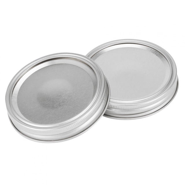 10 pc couvercles en conserve avec anneaux bouche régulière, couvercles de bocaux de qualité supérieure avec couvercle à vis pour les pots de maçon en bouche régulière à la