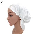 thumbnail image 5 of Joernso Solid Color Women Sleeping Hat Adjustable Night Cap Satin Silk Wrap Hair Care, 5 of 8