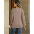 thumbnail image 5 of Charmish Women's Knit Tops Dressy Business Casual Blouses Lace Long Sleeve Work Shirts Fall Clothes, 5 of 6