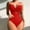 Red, variant on MSJUHEG High Cut Backless,Tummy Control Swimsuits for Women,Ruched Monokinis,Ruched Push Up Bathing Suit,Plus Size One Piece Swimsuit,Monokini,One Piece Swimsuits Black L