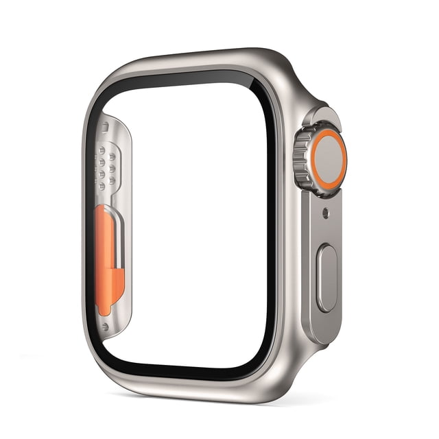 Cubierta firme de PC para Apple Watch Case 45 mm 41 mm 44 mm 40 mm Actualización de apariencia de vidrio 49 mm Convirtiéndose en ultra iWatch 8 7 SE SE2 6 5 4 Dengxun unisex