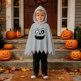 thumbnail image 2 of RMGVDSD Toddler Baby Boys Halloween Ghost Face Print Poncho Cape Hooded Tops And Pants 2pcs Holiday Party Dress Up Outfit Cute Clothes 9-12 Months, 2 of 9