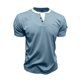thumbnail image 4 of Tops para hombre, blusas y camisas de manga corta y cuello redondo para hombre. Jersey informal de dos piezas con bolsillo y cuello redondo de doble capa y manga corta de color liso a la moda para hom, 4 of 8