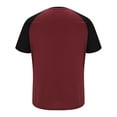 thumbnail image 4 of Men's Fashion Casual Sports Color Blocking Pullover Slim Fit Tee Shirt Short Sleeve Round-Neck Shirt Baseball Workout Fashion Shirt, 4 of 6