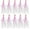 Pink&White-10pcs, variant on Fishing Bucktail Teaser Hooks, 10pcs Saltwater Fishing Jigs Teaser Hooks High Carbon Steel Hooks with Crystal Flash Feather Skirt for Fluke Flounder Salmon Trout Sea Bass Steelhead