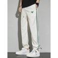 thumbnail image 3 of Pantalones deportivos informales con rayas laterales para hombre, ropa deportiva de fitness, pantalones de chándal holgados, pantalones de gimnasio, pantalones de chándal, 3 of 5