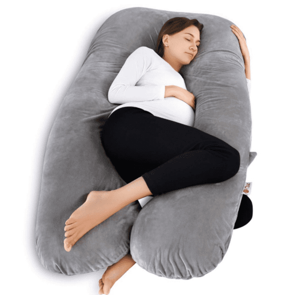 U Shaped Pregnancy Body Pillow with Zipper Removable Cover