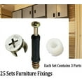 thumbnail image 7 of 25 Sets Fixings Flat Pack Furniture Fixings Cam Locks Bolts Wood Dowels Drawers, 7 of 7