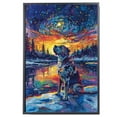 thumbnail image 2 of Starry Night Canvas Inspired Mastiff Christmas Dog Pet Family Friend Peace Oil Painting Art Print Poster Wall Decor, 2 of 6
