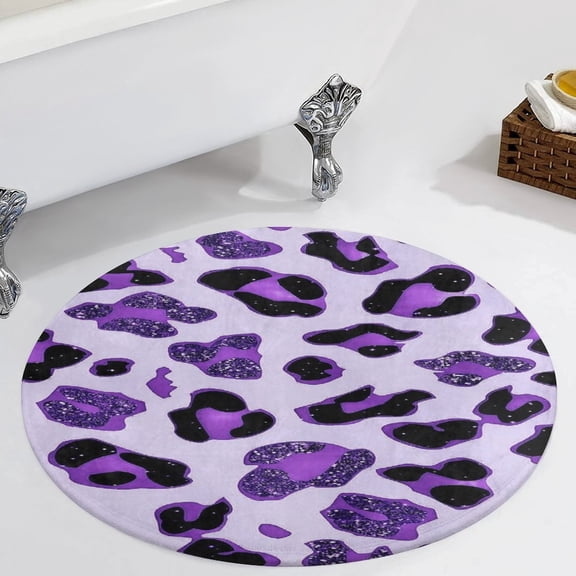 Animal Print Round Area Rugs for Bedroom Living Room, 3FT Soft Comfy Indoor Circle Carpets, Carpet Home Decor Floor Mat