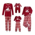 thumbnail image 2 of KOMOO Christmas Pajamas for Family Elk T-shirt Trousers Romper Matching Christmas Family Pajamas Sets Sleepwear, 2 of 9