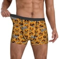 thumbnail image 3 of Men's Boxer Briefs, cartoon pumpkins halloween Soft Comfy Mens Underwear Boxer Briefs Breathable With Widen Waist, 3 of 7
