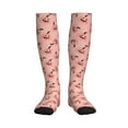 thumbnail image 3 of Compression Socks for Women and Men - Smiling Pink Pumpkins Compression Socks Circulation for Workout, 3 of 8
