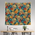 thumbnail image 2 of Sikiie Skull And Flowers tapestry wall hanging home decor for bedrooms, living rooms, dorms 60x51in, 2 of 6