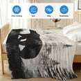 thumbnail image 4 of Brown Bear Cooling Blanket,Lightweight Breathable Summer Throw Blanket with Double Sided Cold Effect,Retro Forest Nature Tree Silhouette Mountain Picnic Blankets Bed Sheet for Hot Sleepers 40"x60", 4 of 8