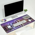 thumbnail image 4 of Desk Pad Mat Gaming Mouse Pads with Coasters, Stitched Edges Design Mouse Pad XXL Large Mouse Pad for Laptop Computers Chicago Skyline Scene at Night Desk Writing Mat for Office & Home 31.5x 11.8, 4 of 6