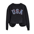 thumbnail image 5 of BSDJILFG USA Sweatshirts for Women,Long Sleeve Patriotic Crewneck Oversized Sweatshirts,Birthday Gifts for Friends, 5 of 5