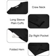 thumbnail image 6 of Pinspark Men's Long Sleeve Shirts Crew Neck T-Shirt Casual Pullover Tees Soft Stretch Basic Tee Shirt with Zipper Pocket, 6 of 7