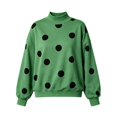 thumbnail image 4 of WCJM Women Oversized Mock Neck Pullover Drop Shoulder Long Sleeve Graphic Print Loose Sweatshirt Casual Fall Top, 4 of 4