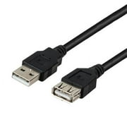 Xtech - Extension Cable USB 2.0 A Male to A Female 6ft Black