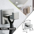 thumbnail image 3 of 5-Piece Bathroom Hardware Accessories Set 23.6 inch Towel Bar Towel Rack Sets Modern Towel Ring Kit Stainless Steel Wall Mounted (Brushed Nickel), 3 of 14