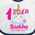 thumbnail image 4 of Inktastic 1st Birthday Lets Smash Cake Girls Baby Bib, 4 of 4