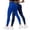 Dark Blue, variant on WHEANG 2PC High Waist Yoga Pants for Women Comfy Seamless Textured Workout Leggings Tummy Control Butt Lifting Stretch Fitness Pants for Running Daily Wear Slim Fit Yoga Pants Size XL White