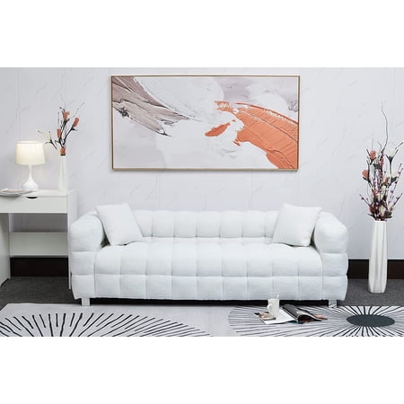 Couches for Living Room 80 inch,Granular fleece fabric Modern Love Seats Sofa, Upholstered 3-Seater Loveseat w/Armrest for Bedroom, Apartment, Home Office