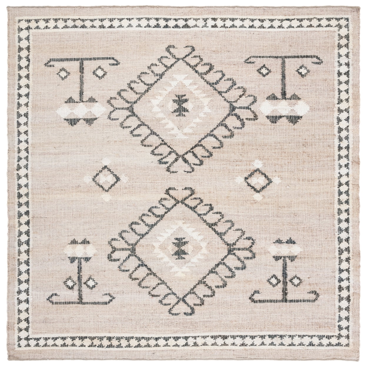 SAFAVIEH Kilim Lisette Tribal Area Rug, Grey/Black, 4' x 6'