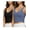 Black & Ink Blue, variant on 2pk Sports Bras for Women Medium Support Crop Tops Tank Top for Women Camisole Cami Workout Tops Removable Padding (Set 7 Size X-Large)