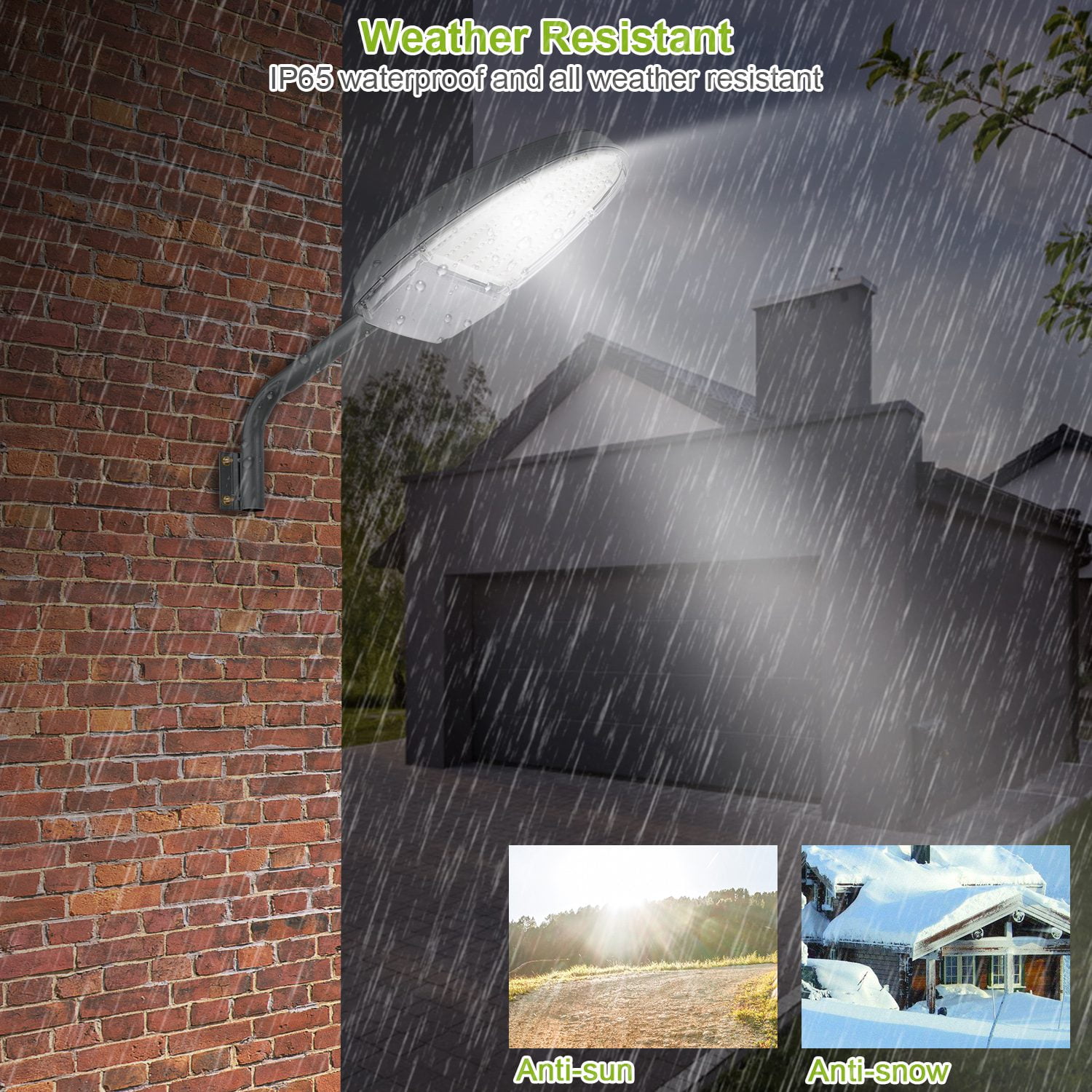 Moclever Wall Pack LED Lights, 24W/2350lm Outdoor LED Lights with 144LEDs Photocell Sensor Street Lamp IP65 Waterproof 120° Wide Angle Lighting for Garage Garden Pathway