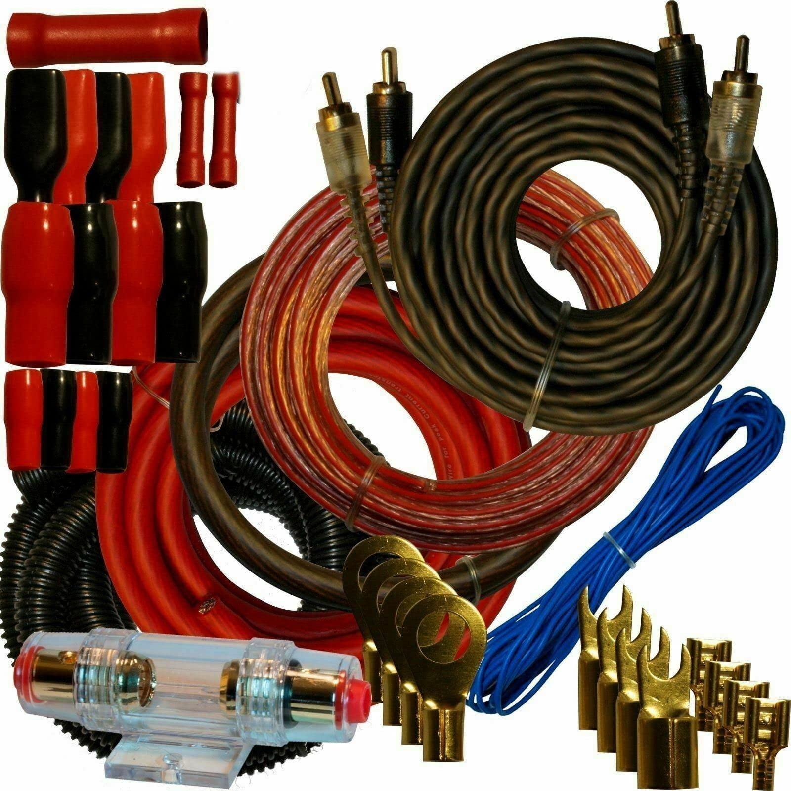 IMC Audio WK4RED 4 Gauge Amplifier Installation Wiring Kit A Car
