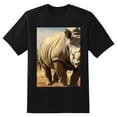 thumbnail image 2 of Plus Size Shirt for Women Black Tops for Women Short Sleeves Shirt for Women White Rhino T Shirt Crewneck Shirt for Women XS, 2 of 5