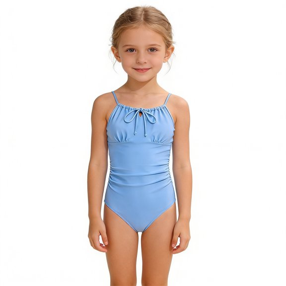 Ticikt /Little Girls Swimsuit One Piece Quick Drying Beach Swimwear with Adjustable Strap Girls Bathing Suit