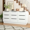 thumbnail image 6 of CQSXDA White 9 Drawer Dresser with Large Space and Deep Drawers for Bedroom and Modern Living Room Décor, 6 of 19
