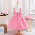 thumbnail image 5 of AINIYS Girls Turn-Down Collar Short Sleeve A-Line Dress With Hidden Back Zipper Flowy Skirt For Party And Tea Party Pink 100, 5 of 9