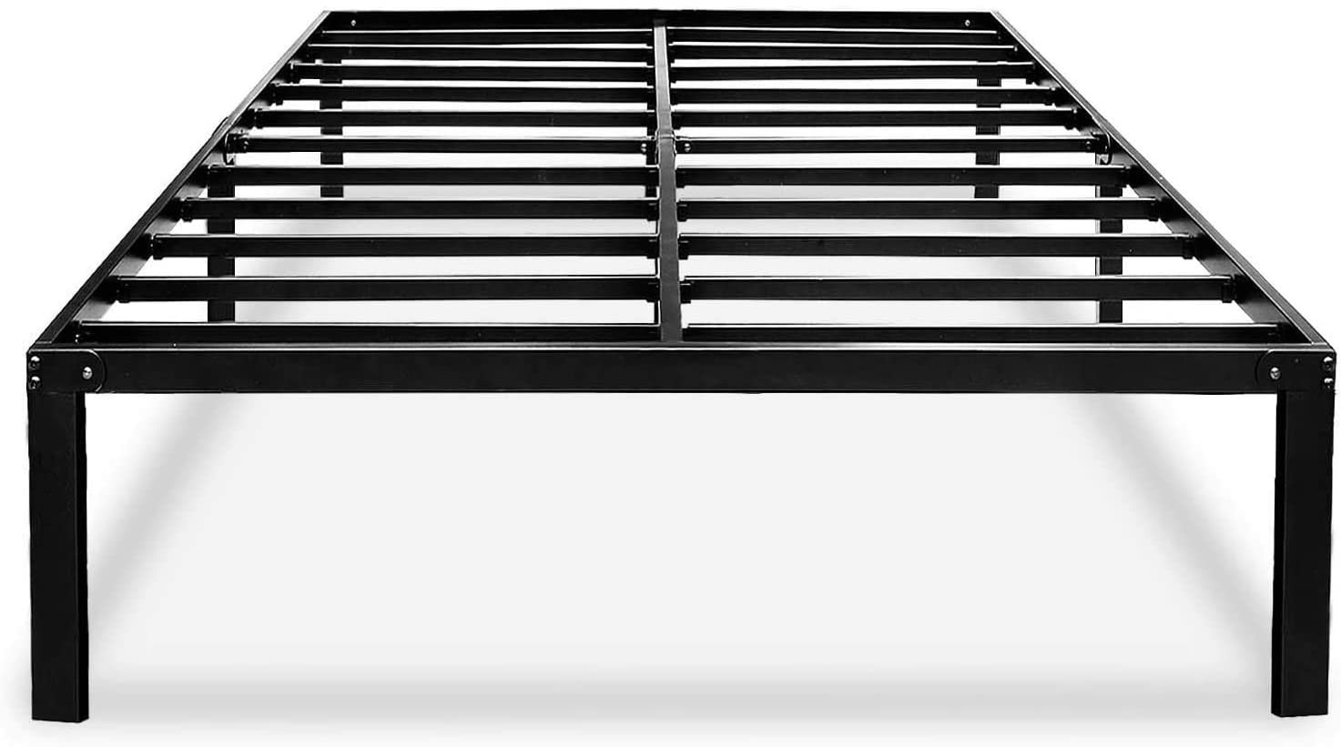 HAAGEEP Black Queen Bed Frame Metal No Box Spring Needed 14 Inch