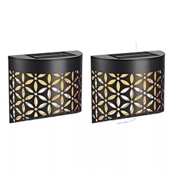 Kanstar Solar Outdoor Deck Step Lights Modern Dusk till Dawn Warm White Integrated LED 2-pack