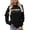 sweatshirt for women - Black, variant on Daznico Women's Classic Ribbed Crew Neck Pullover Sweatshirt Multi Pattern Heart Graphic Drop Shoulder Long Sleeve Soft Loose Top for Daily,S