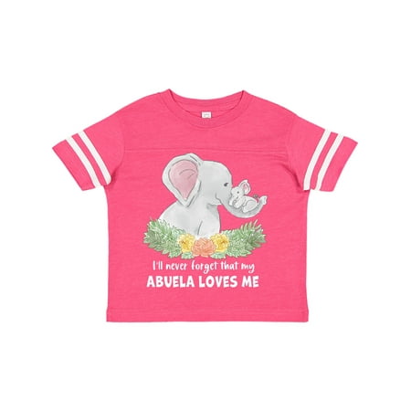 

Inktastic I ll Never Forget That my Abuela Loves Me Cute Elephants Gift Toddler Boy or Toddler Girl T-Shirt