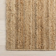 nuLOOM Rigo Hand Woven Farmhouse Jute Area Rug, 5 x 8, Natural