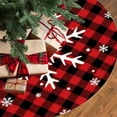 thumbnail image 4 of Fmbmuo Christmas Tree Skirt Plaid Red 35.4 Inch Christmas Decorations, Non Slide Traditional Short Plush Vintage Tree Skirt Complete Your Christmas Decor, 4 of 5